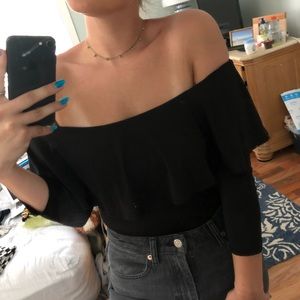 Off the shoulder body suit